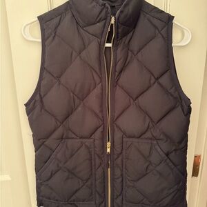 J. Crew Women's Quilted Black Vest